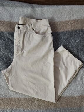Lauren Jeans Co. Ralph Lauren High Rise Ankle Pants - Cream/Beige 18W Plus Size